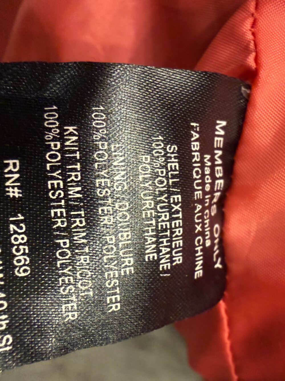 Members Only Varsity Bomber Jacket Red Cream Faux Leather Y2K Retro Sz M - Picture 8 of 10